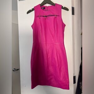 Versace Versus Pink Leather Dress